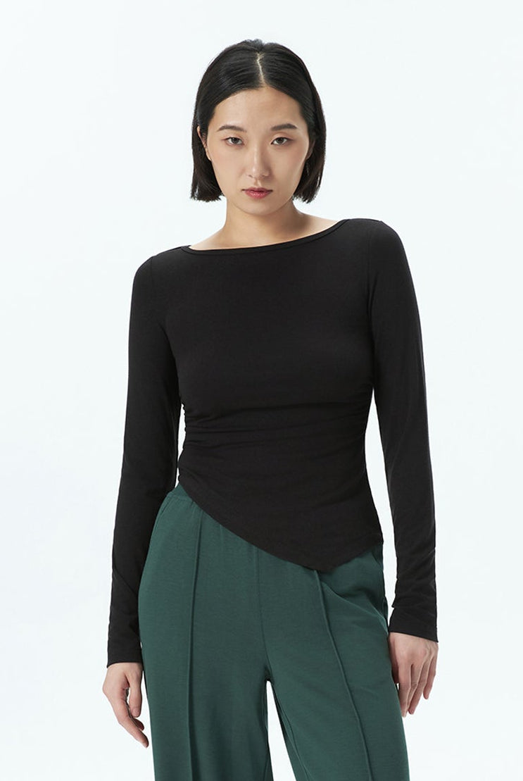 Side-Ruched Asymmetry Top