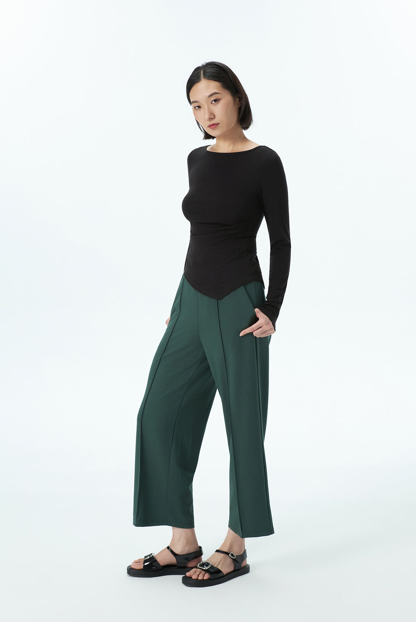 Side-Ruched Asymmetry Top