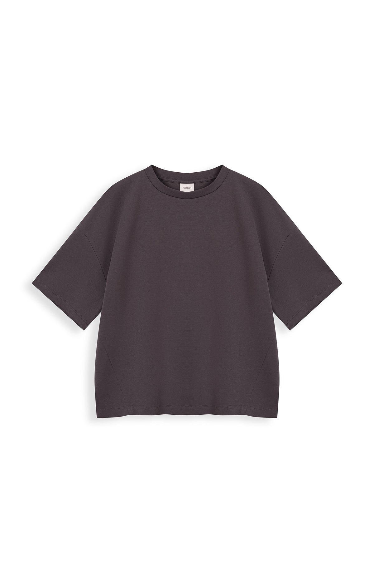 Boxy Jersey Knit Top With Back Gathered Detail