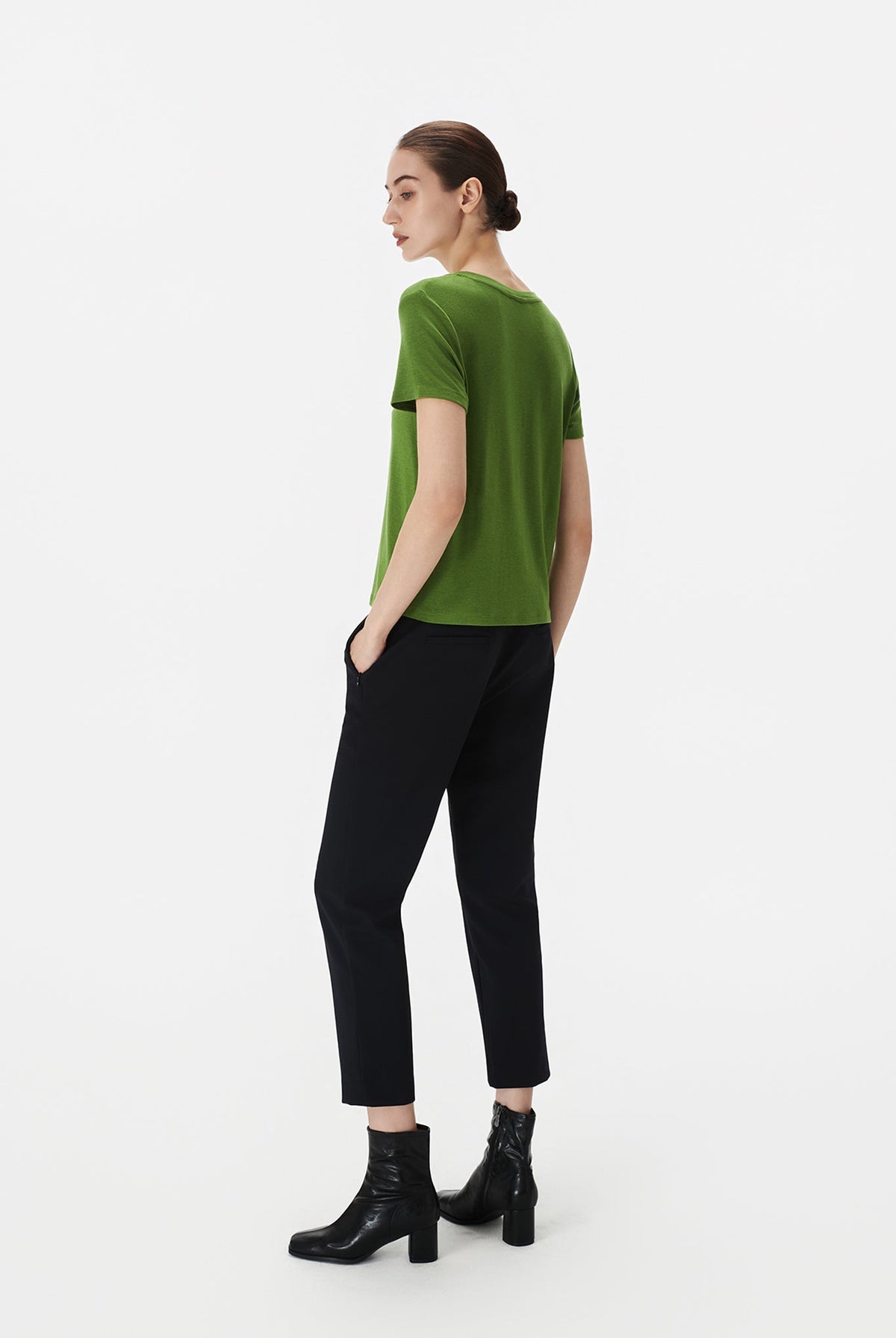 V Neck Tencel T-shirt