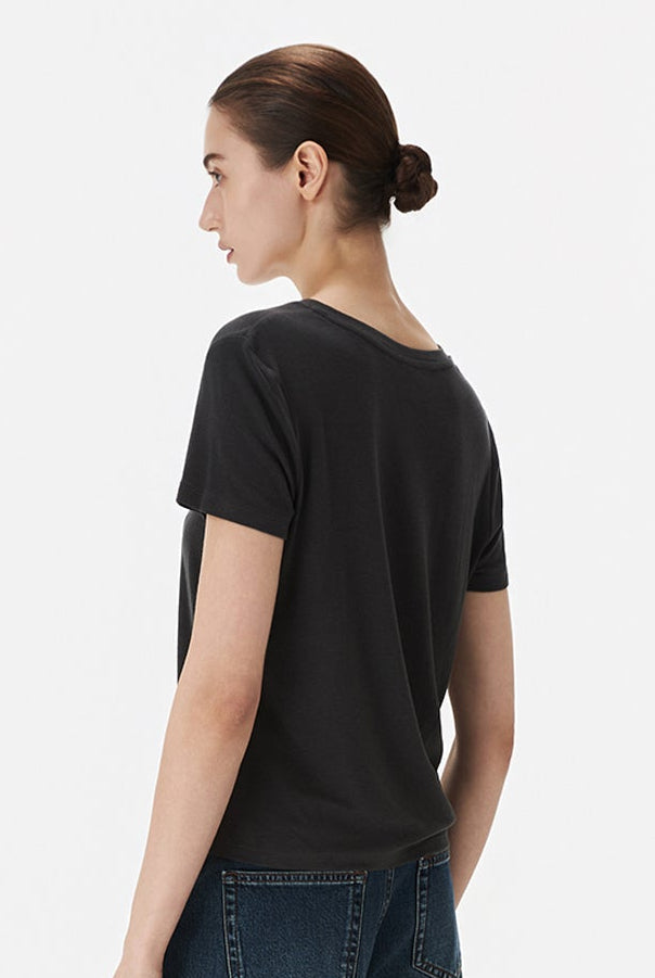 V Neck Tencel T-shirt
