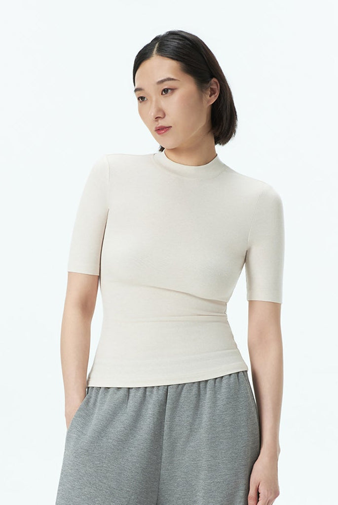 Mock Neck Tee