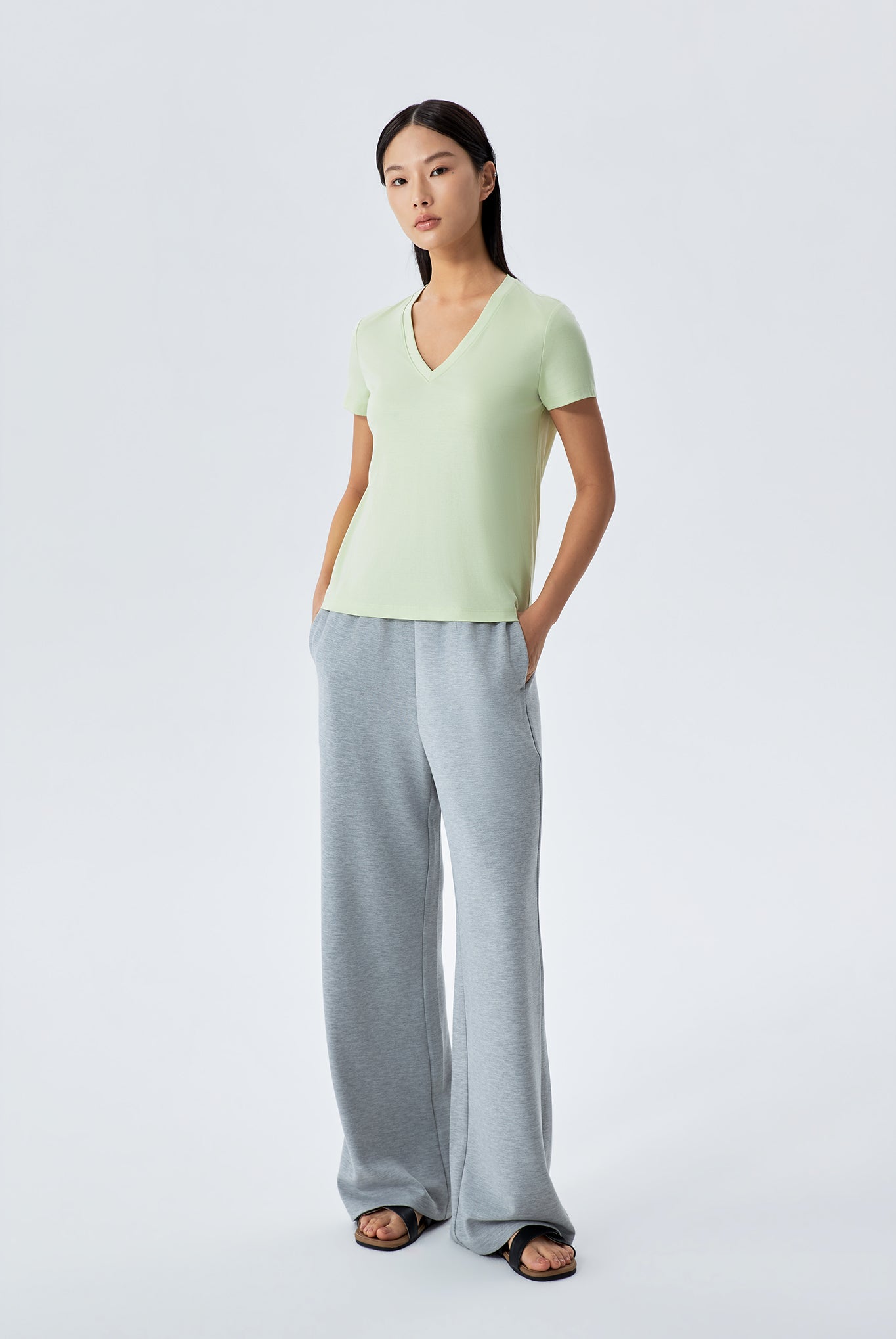 Novel Pima Cotton V-Neck T-Shirt