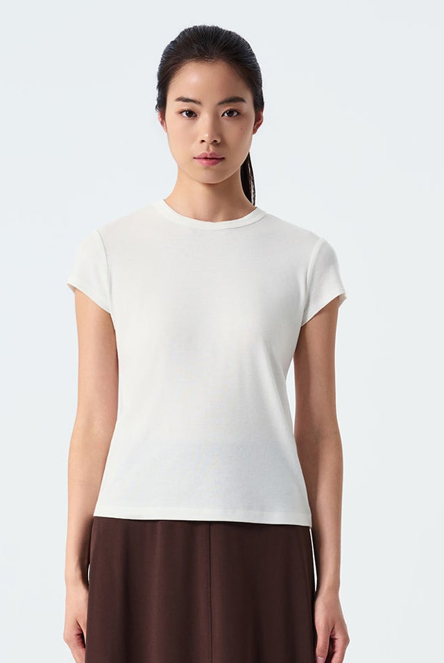 Nyla Lyocell Jersey Cap Sleeved Top