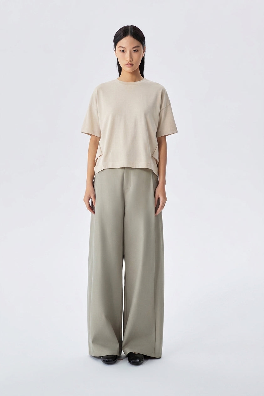 Ellen Contrast Panel Round Neck Tee