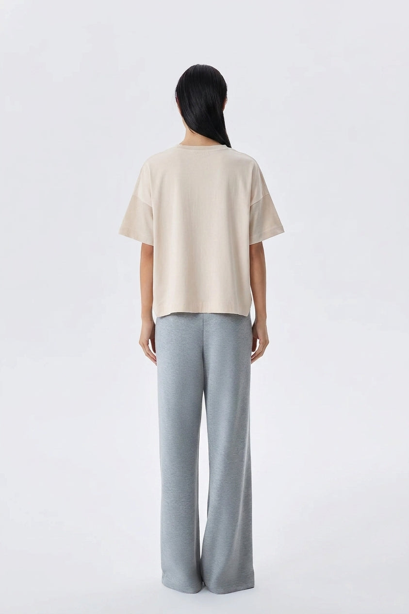 Ellen Contrast Panel Round Neck Tee