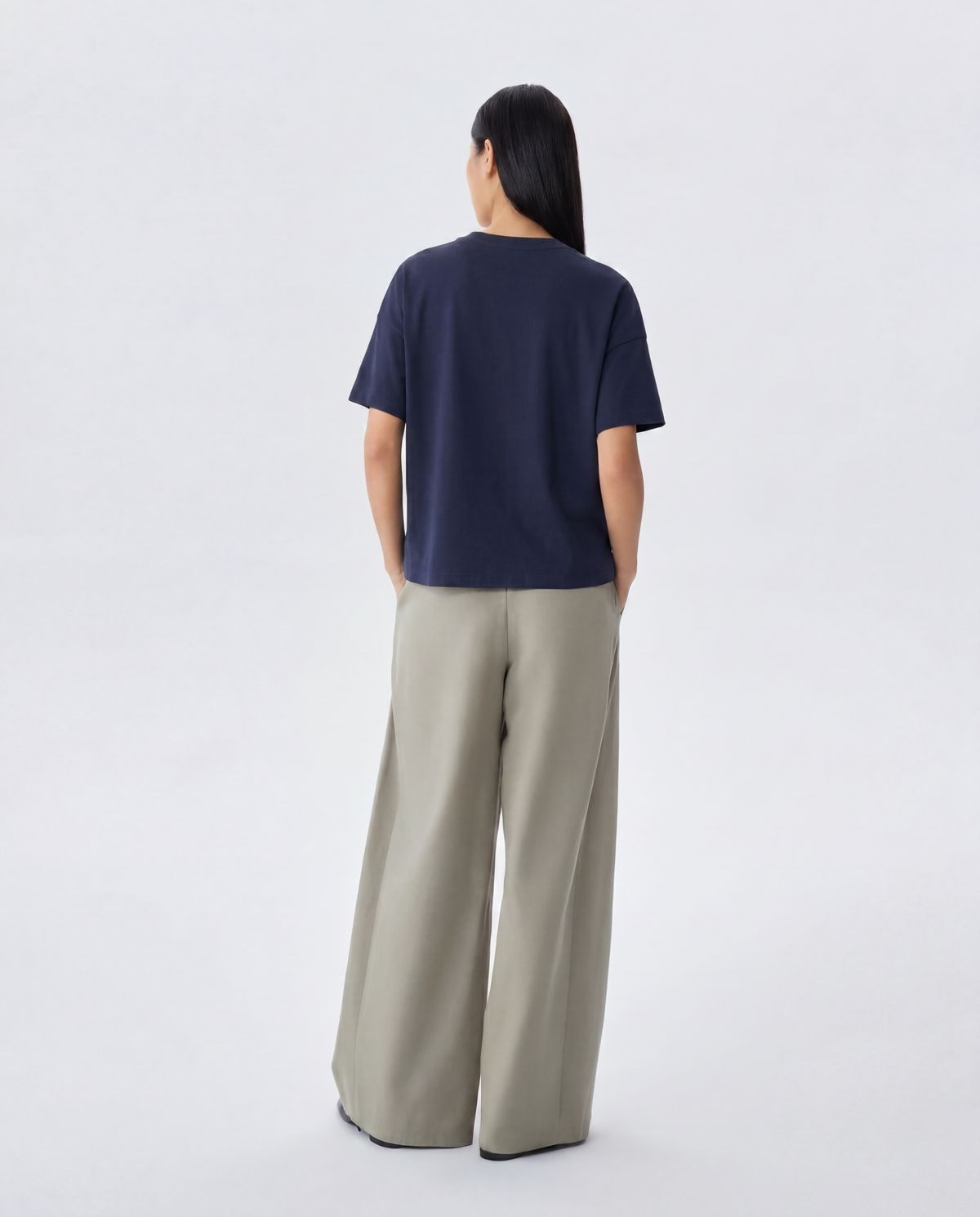 Ellen Contrast Panel Round Neck Tee