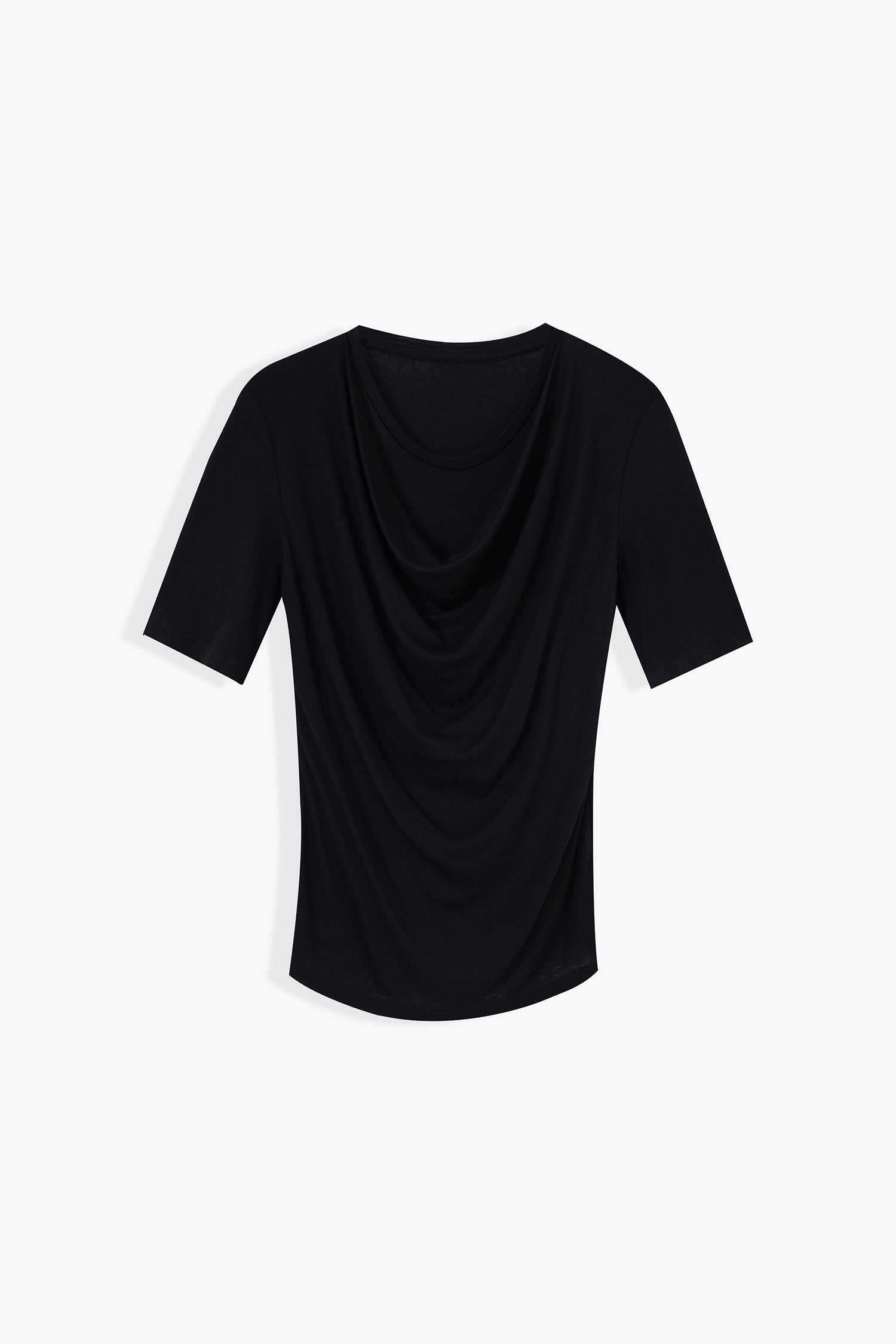 Anne Layered Cowl Neck Jersey Top