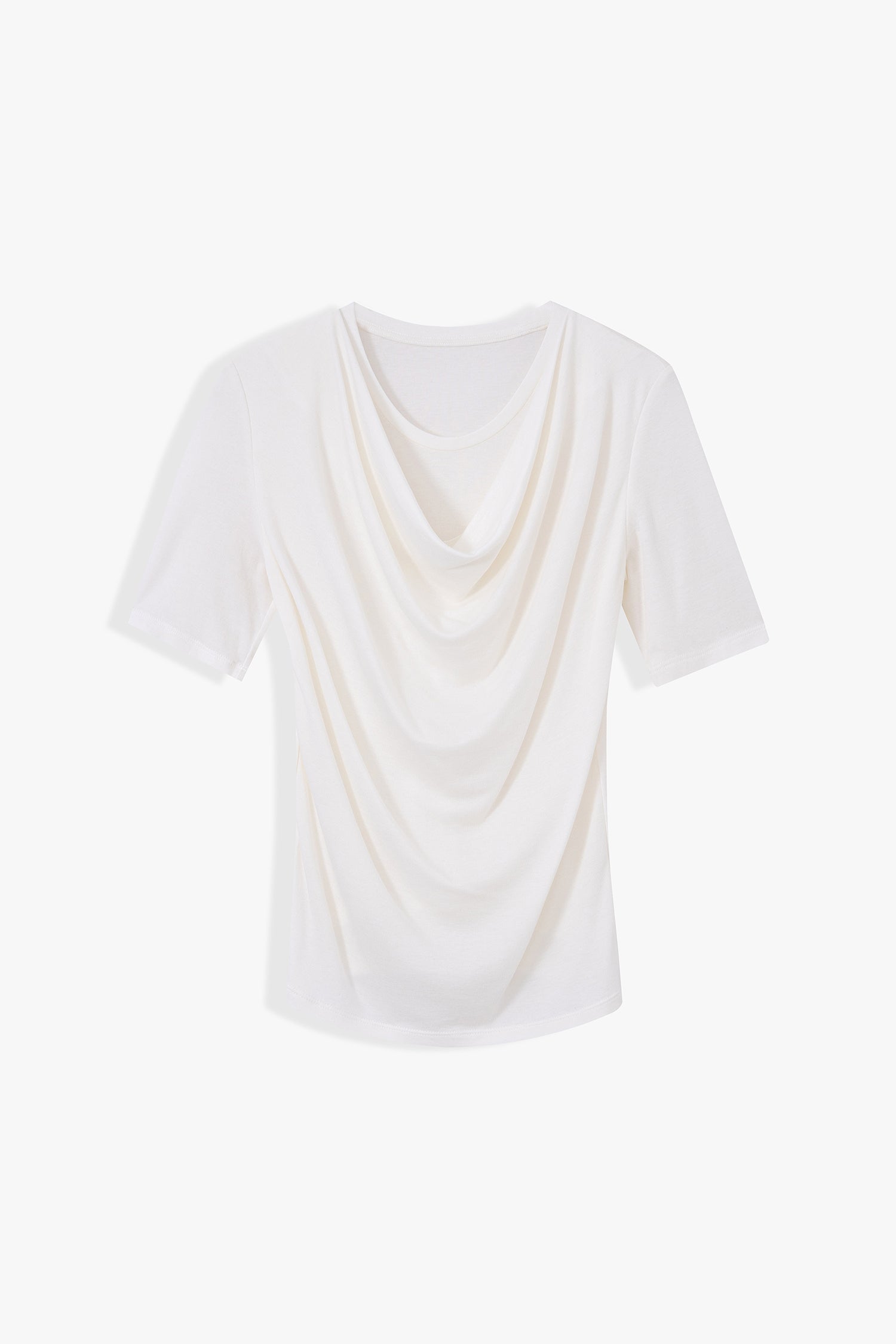 Anne Layered Cowl Neck Jersey Top