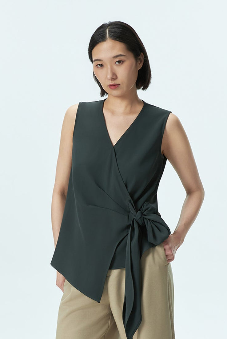 Asymmetric Wrap Top