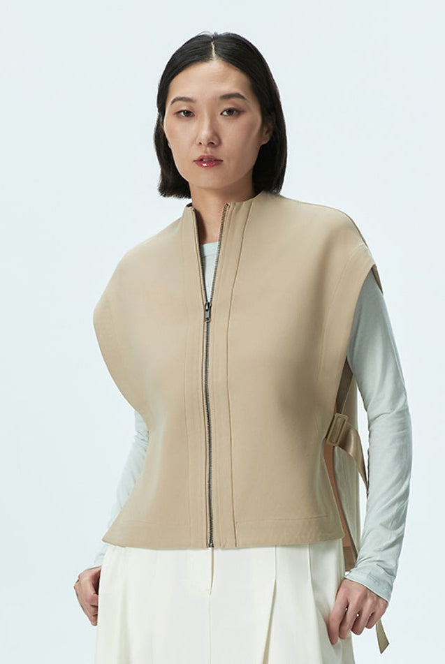 Zip Front Cover-Up with Open Sides