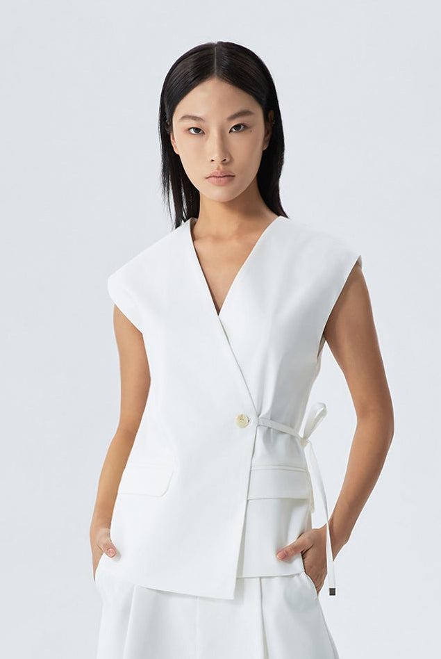 Quinn Wrap Front Gilet Waistcoat