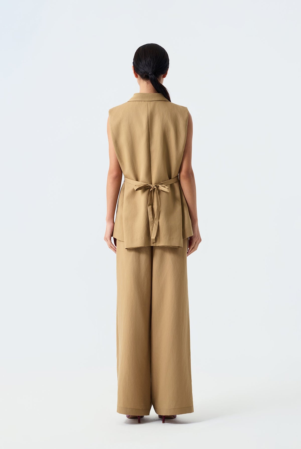 Miko Draped Back Sleeveless Vest