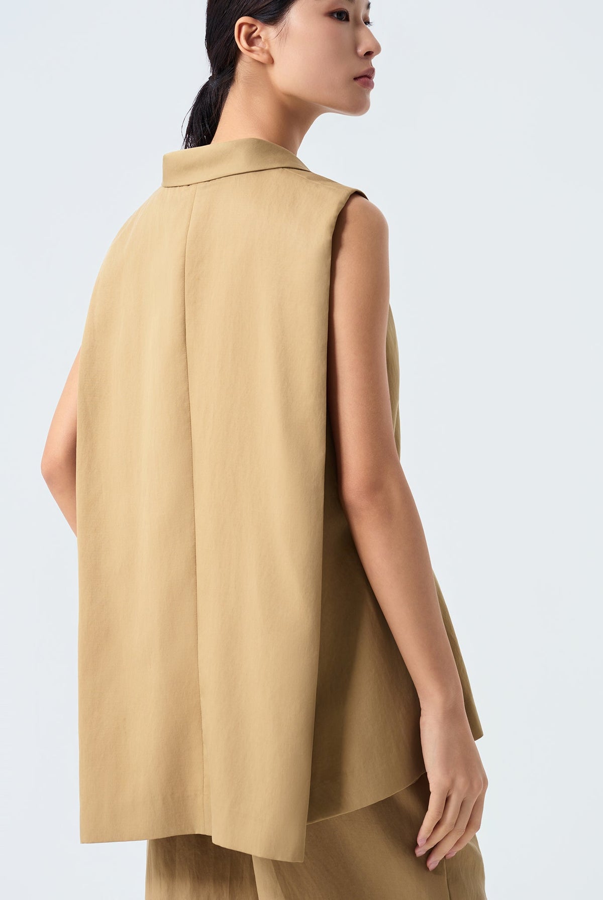Miko Draped Back Sleeveless Vest